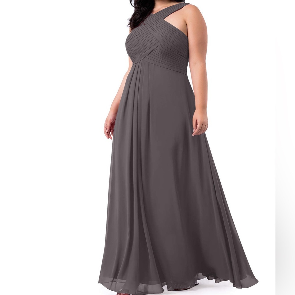 Bill Levkoff A Line Halter Gown